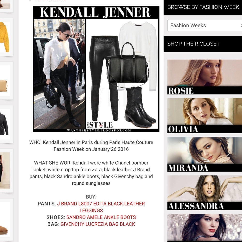 J Brand Edita black leather leggings XS - Picture 3 of 10